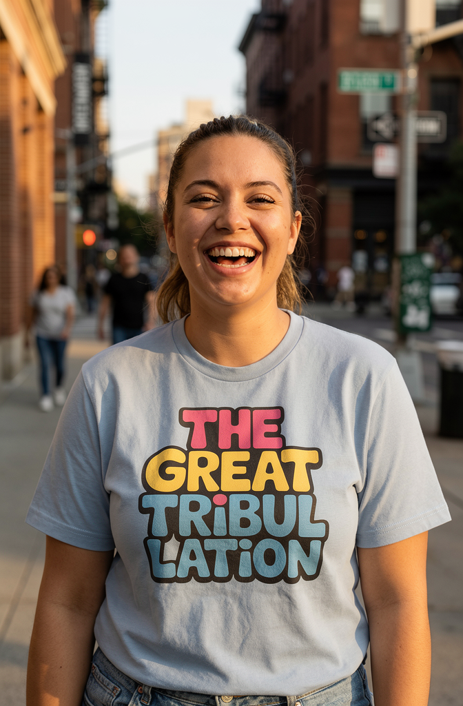 Premium Unisex Crewneck T-shirt [Womens The Great Tribulation]