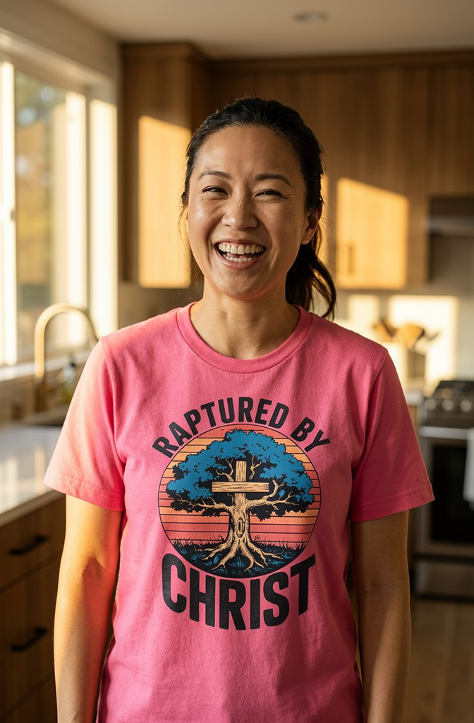 Premium Unisex Crewneck T-shirt [Raptured by Christ]